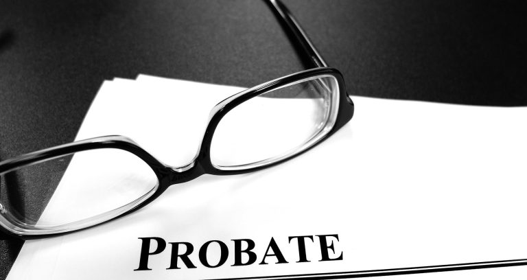 Some black spectacles and a probate letter